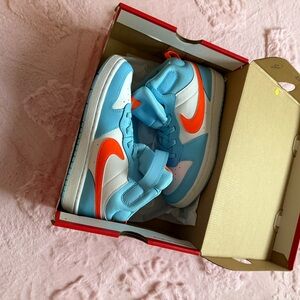 Nike ACG Kids Sky Blue and Orange Sneakers